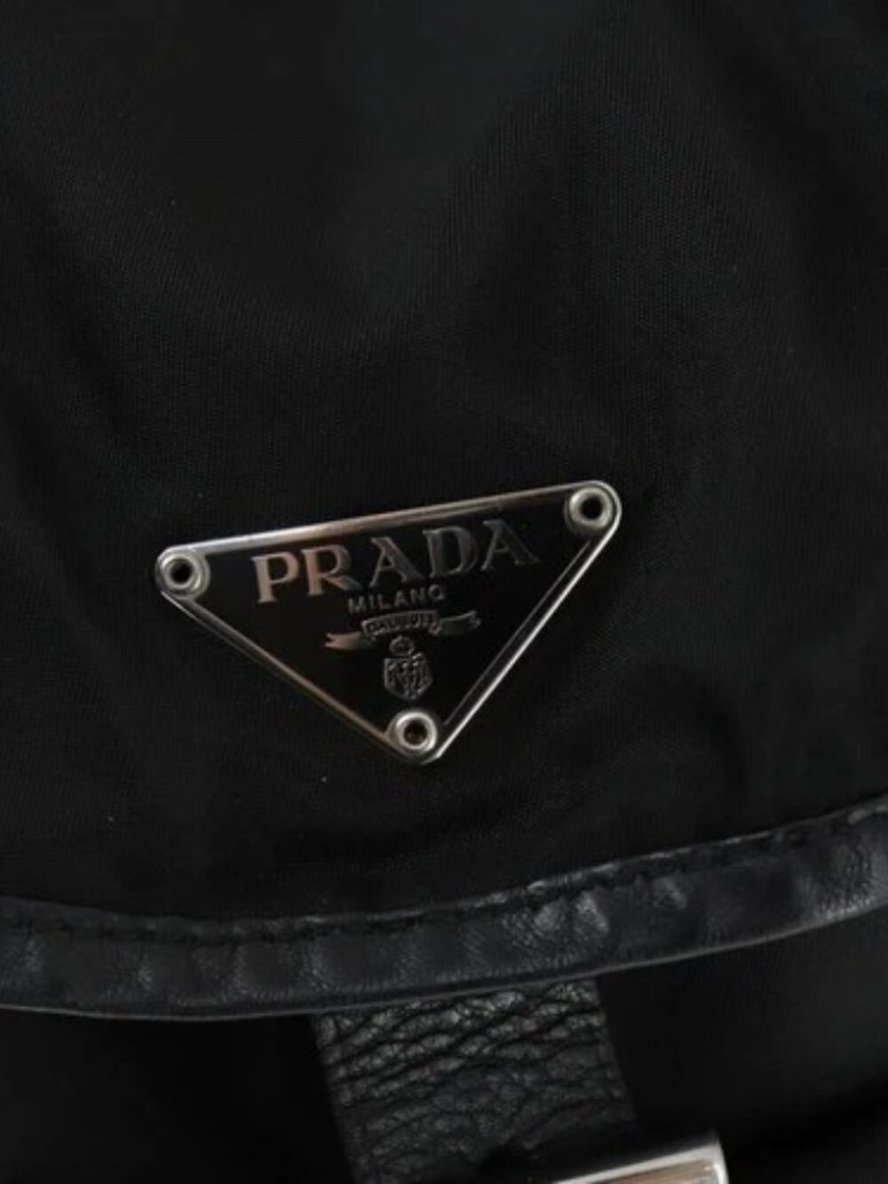 PRADA Backpack Nylon Black Silver Auth 169609 - Picture 13 of 16